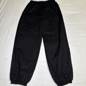 Hyfve Black Linen Cotton Blend Jogger Pants Womens Sz Medium Pull On NWT